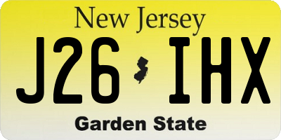 NJ license plate J26IHX