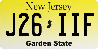 NJ license plate J26IIF