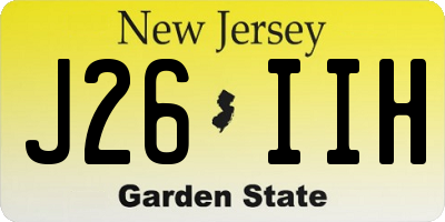 NJ license plate J26IIH