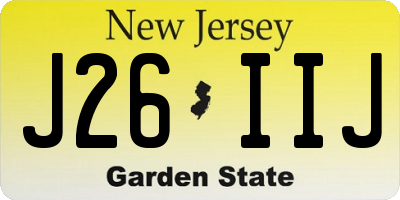 NJ license plate J26IIJ