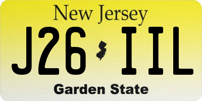 NJ license plate J26IIL