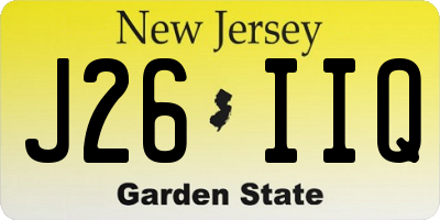 NJ license plate J26IIQ