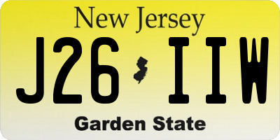 NJ license plate J26IIW