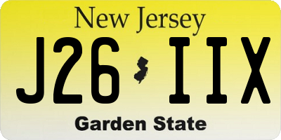 NJ license plate J26IIX