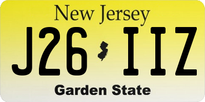 NJ license plate J26IIZ