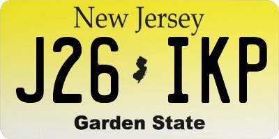 NJ license plate J26IKP