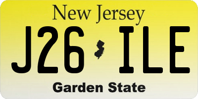 NJ license plate J26ILE