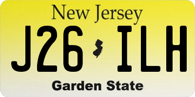 NJ license plate J26ILH