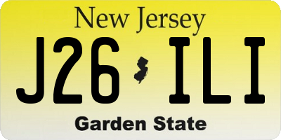 NJ license plate J26ILI