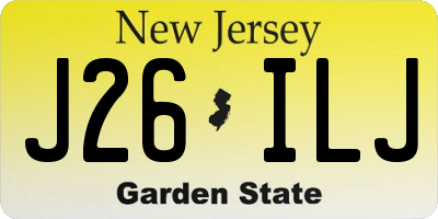 NJ license plate J26ILJ