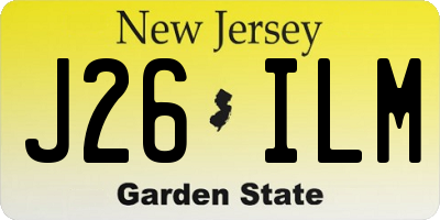 NJ license plate J26ILM