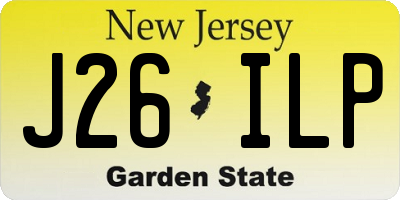 NJ license plate J26ILP