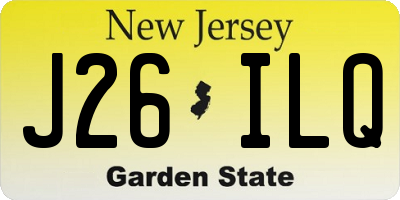 NJ license plate J26ILQ
