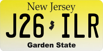 NJ license plate J26ILR