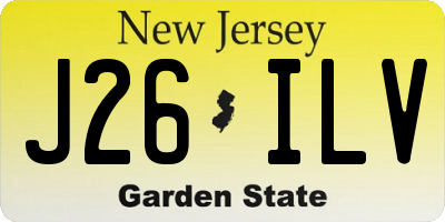 NJ license plate J26ILV