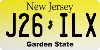 NJ license plate J26ILX