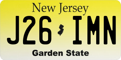 NJ license plate J26IMN