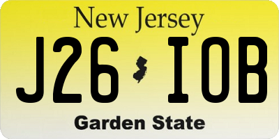 NJ license plate J26IOB