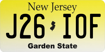 NJ license plate J26IOF