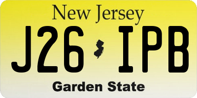 NJ license plate J26IPB