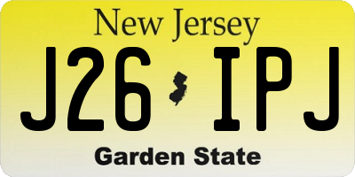 NJ license plate J26IPJ