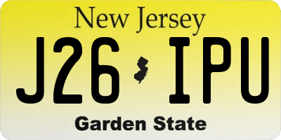 NJ license plate J26IPU