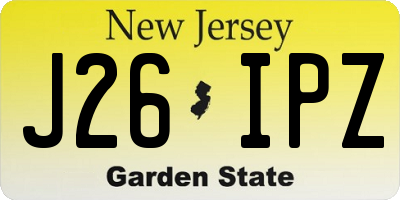 NJ license plate J26IPZ
