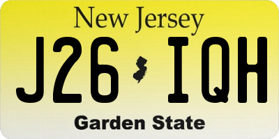 NJ license plate J26IQH