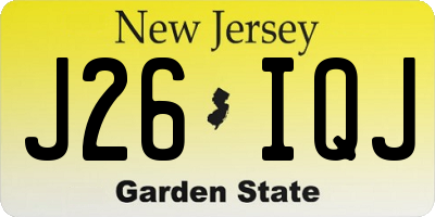 NJ license plate J26IQJ