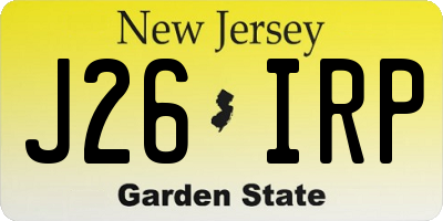 NJ license plate J26IRP