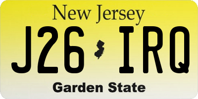 NJ license plate J26IRQ