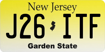 NJ license plate J26ITF