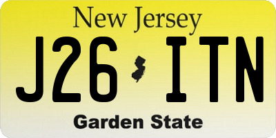 NJ license plate J26ITN