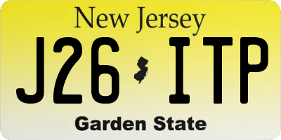 NJ license plate J26ITP