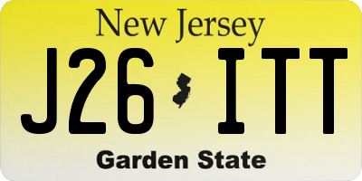 NJ license plate J26ITT