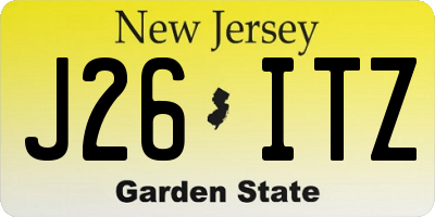 NJ license plate J26ITZ
