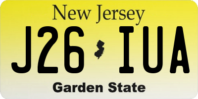 NJ license plate J26IUA