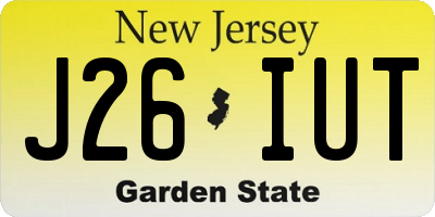 NJ license plate J26IUT