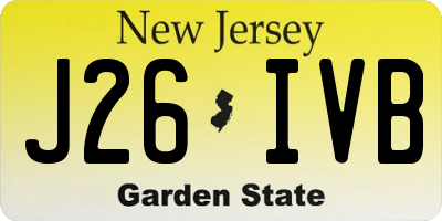 NJ license plate J26IVB