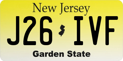 NJ license plate J26IVF