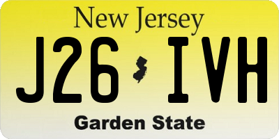 NJ license plate J26IVH