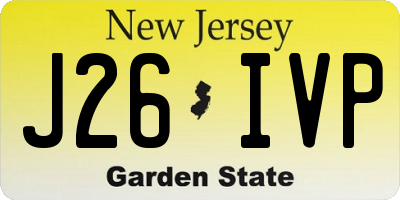 NJ license plate J26IVP