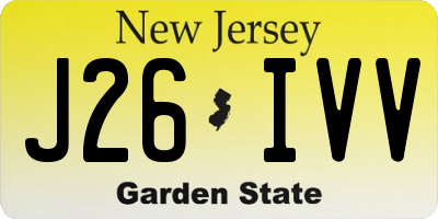 NJ license plate J26IVV