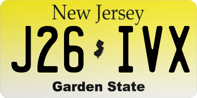 NJ license plate J26IVX