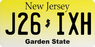 NJ license plate J26IXH