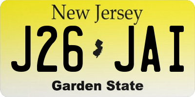 NJ license plate J26JAI