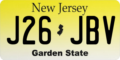 NJ license plate J26JBV