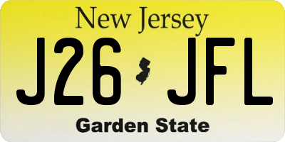 NJ license plate J26JFL