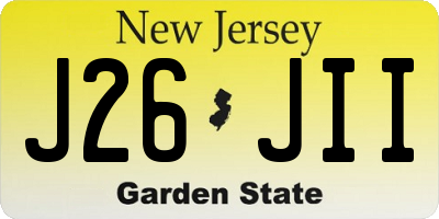 NJ license plate J26JII