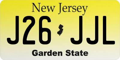 NJ license plate J26JJL